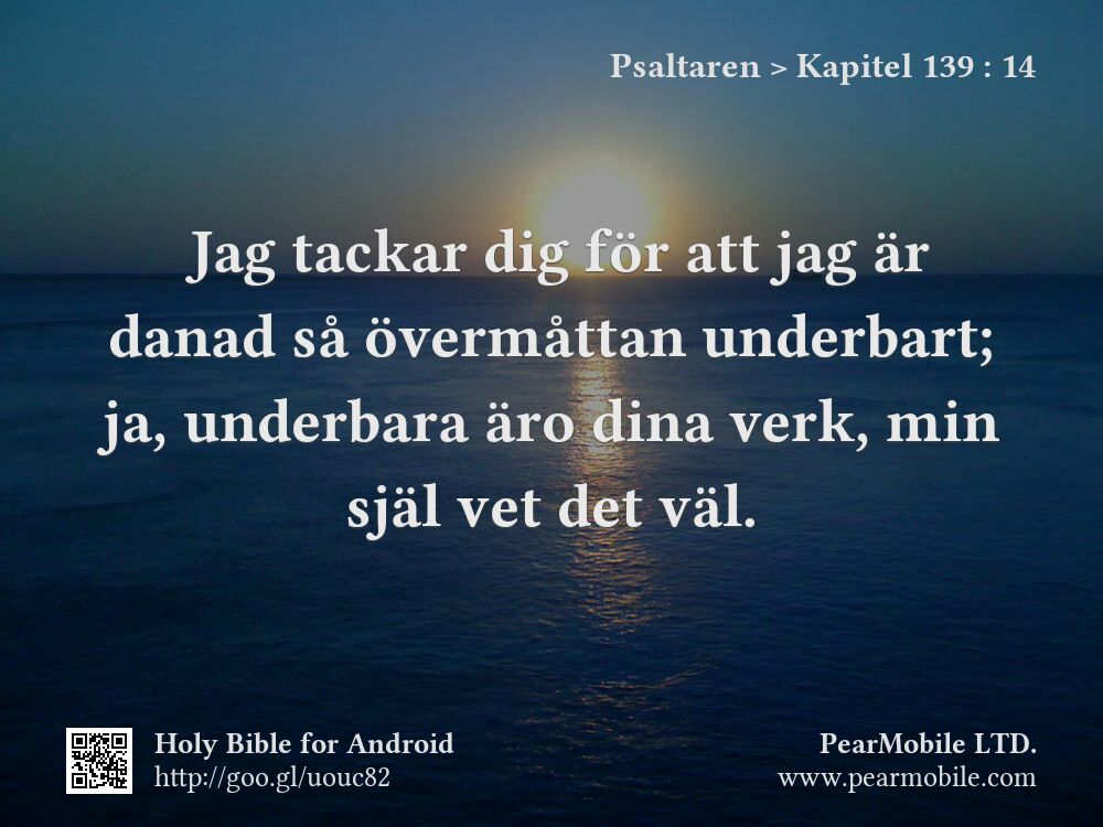 Psaltaren, Kapitel 139:14